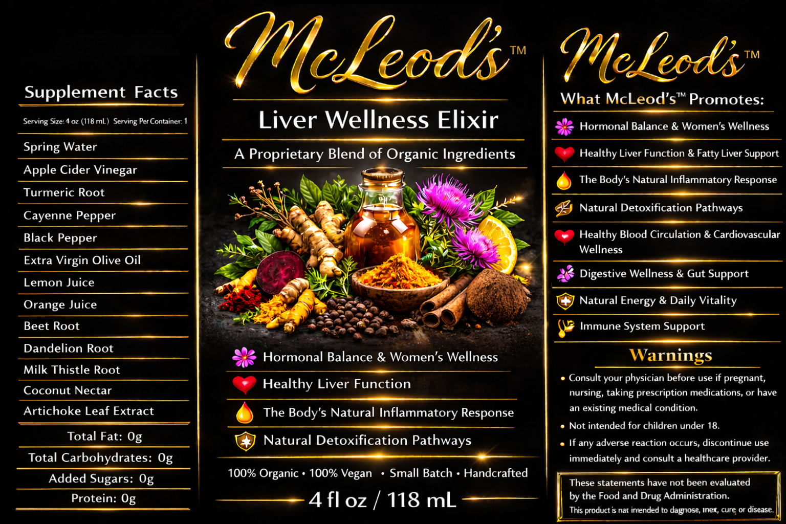 MCLEOD'S ™ Liver Wellness Elixir with Organic Coconut Nectar